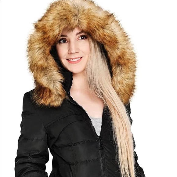 NWT Down Coat With Fur Hood With 90% Down Parka Puffer Jacket - Picture 4 of 4